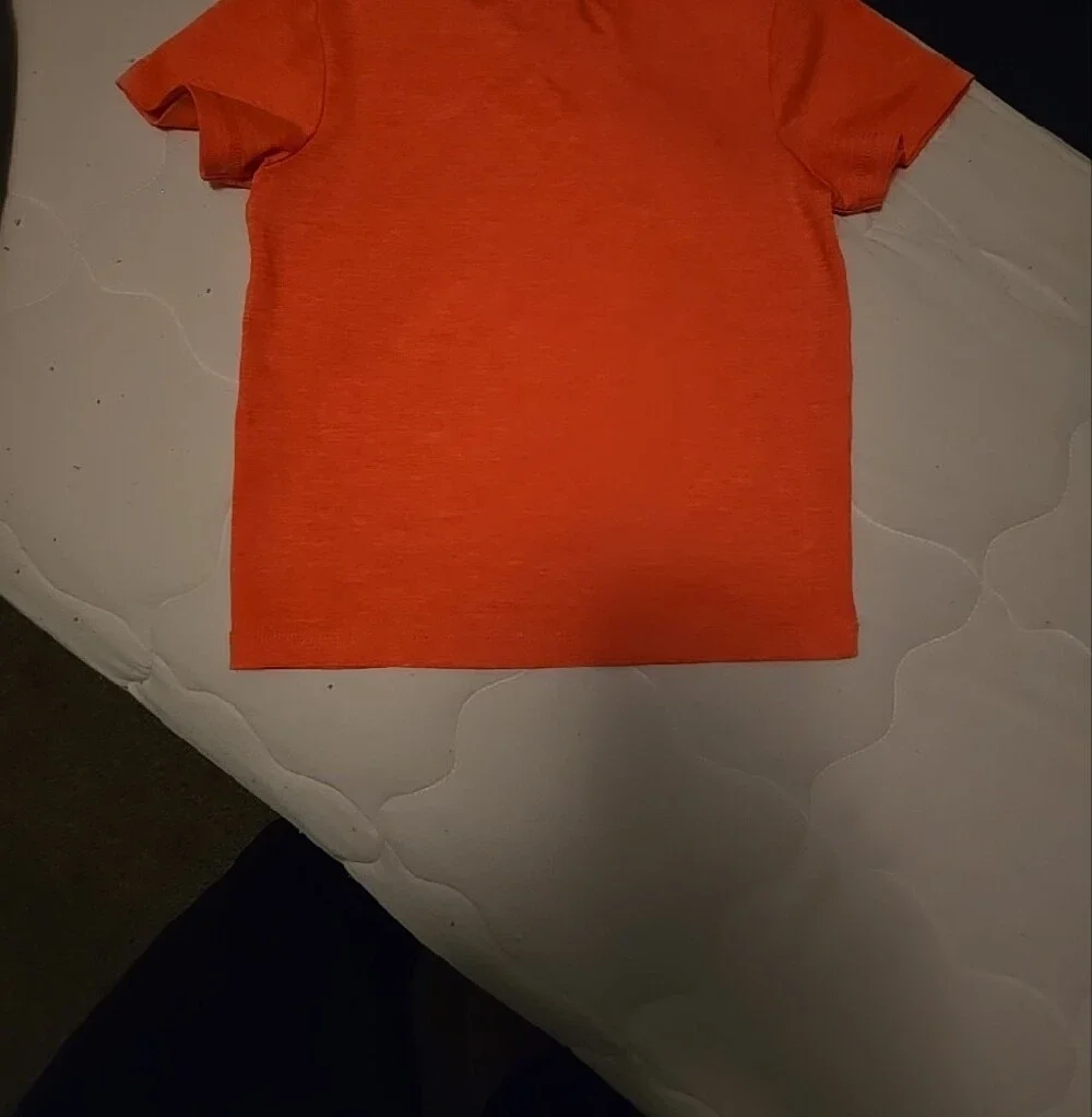 Adidas Orange Tee with Navy Athletic Shorts